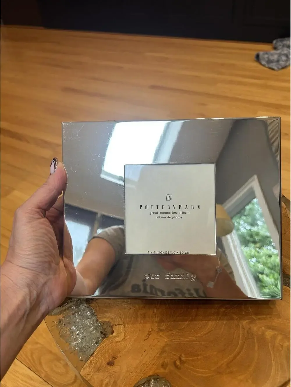 Pottery Barn Great Memories Photo Album Silver Plated Frame